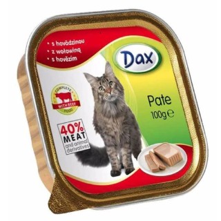 Dax 100g vanička s hovězím Pate cat AKCE